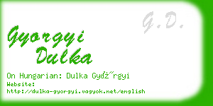 gyorgyi dulka business card